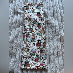 Women's Owl Print White Scarf